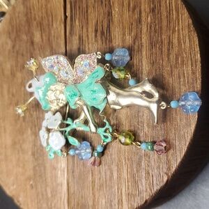 Kirks folly VERY RARE B821 fairy sprite brooch colorful collection ♥️